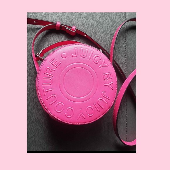 Juicy Couture Hot Pink Circle Logo Purse - Picture 1 of 5